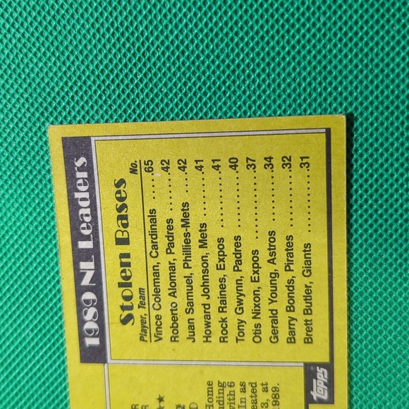 🩸Vintage All Star Topps Craig Biggio 1990 Card #404 National League - Picture 8 of 11